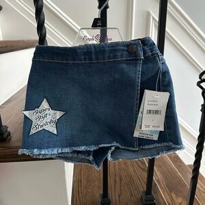 NWT Kids Denim Skort Size 5